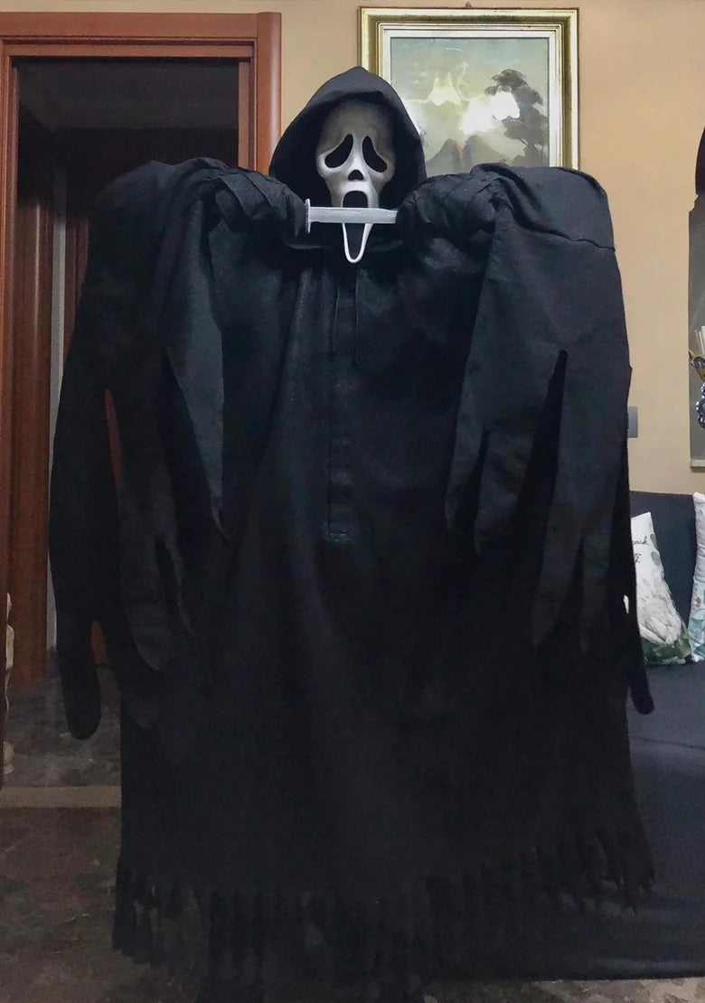 Ghost face Scream 6 Robe, Halloween Ghostface Scream Robe, Halloween Scary costumes (Mask & Knife Included)