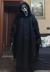 Ghost face Scream 6 Robe, Halloween Ghostface Scream Robe, Halloween Scary costumes (Mask & Knife Included)