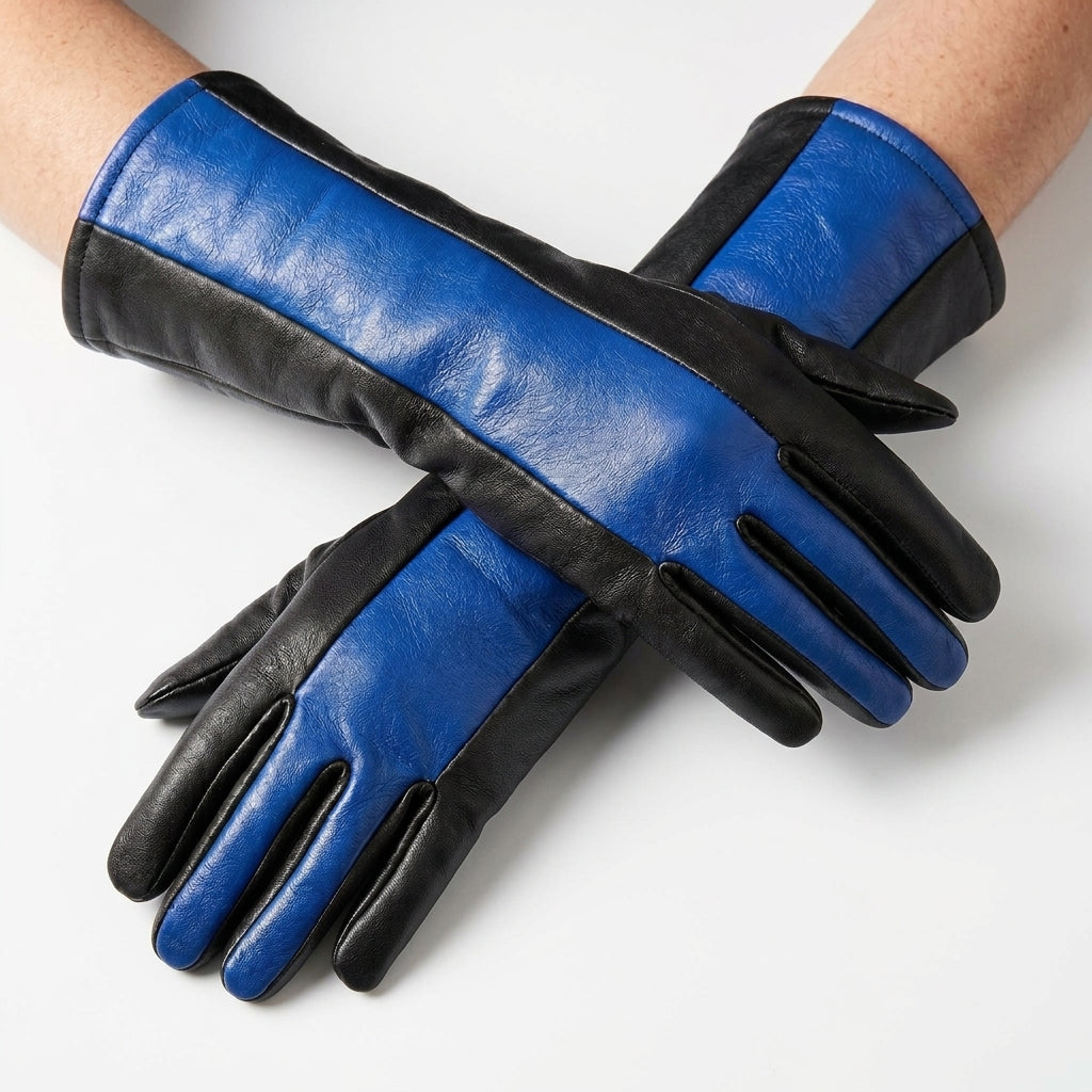 Nightwing Inspired Leather Gloves