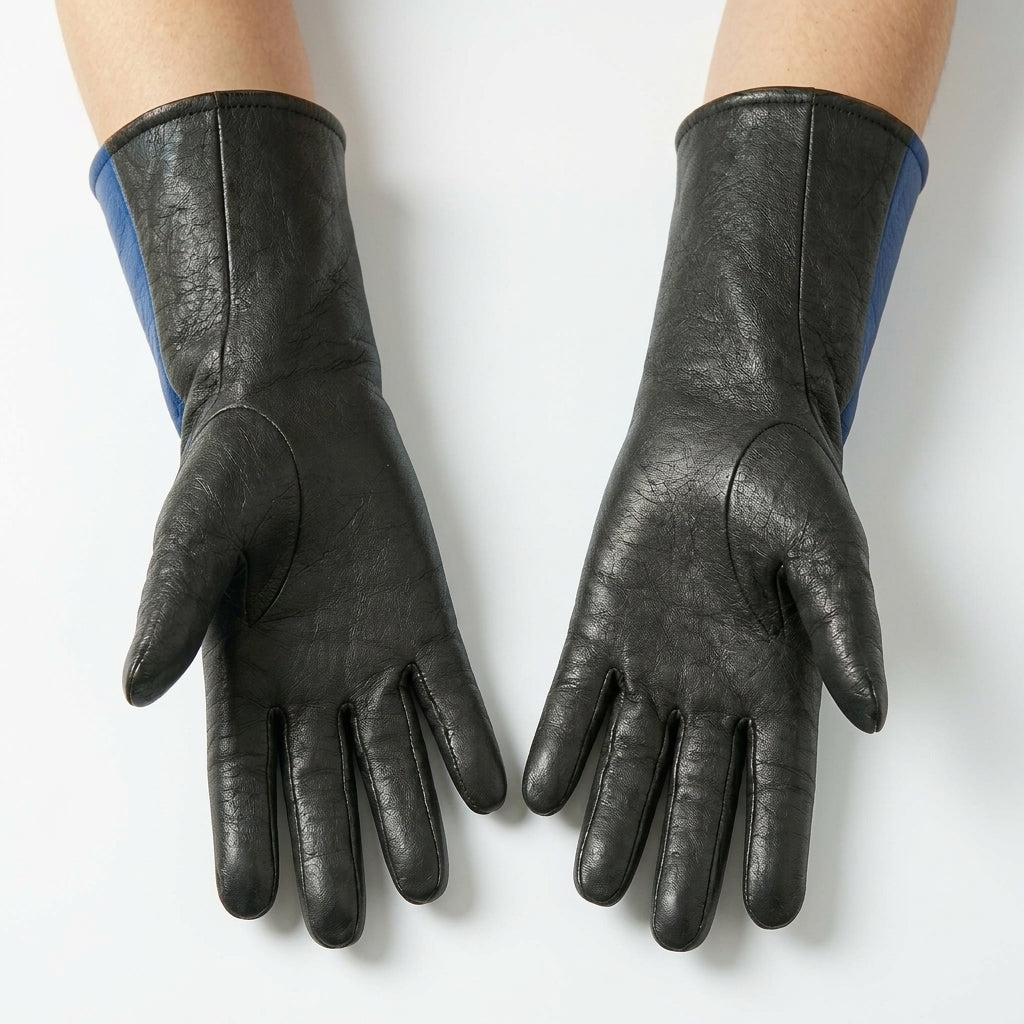 Nightwing Inspired Leather Gloves