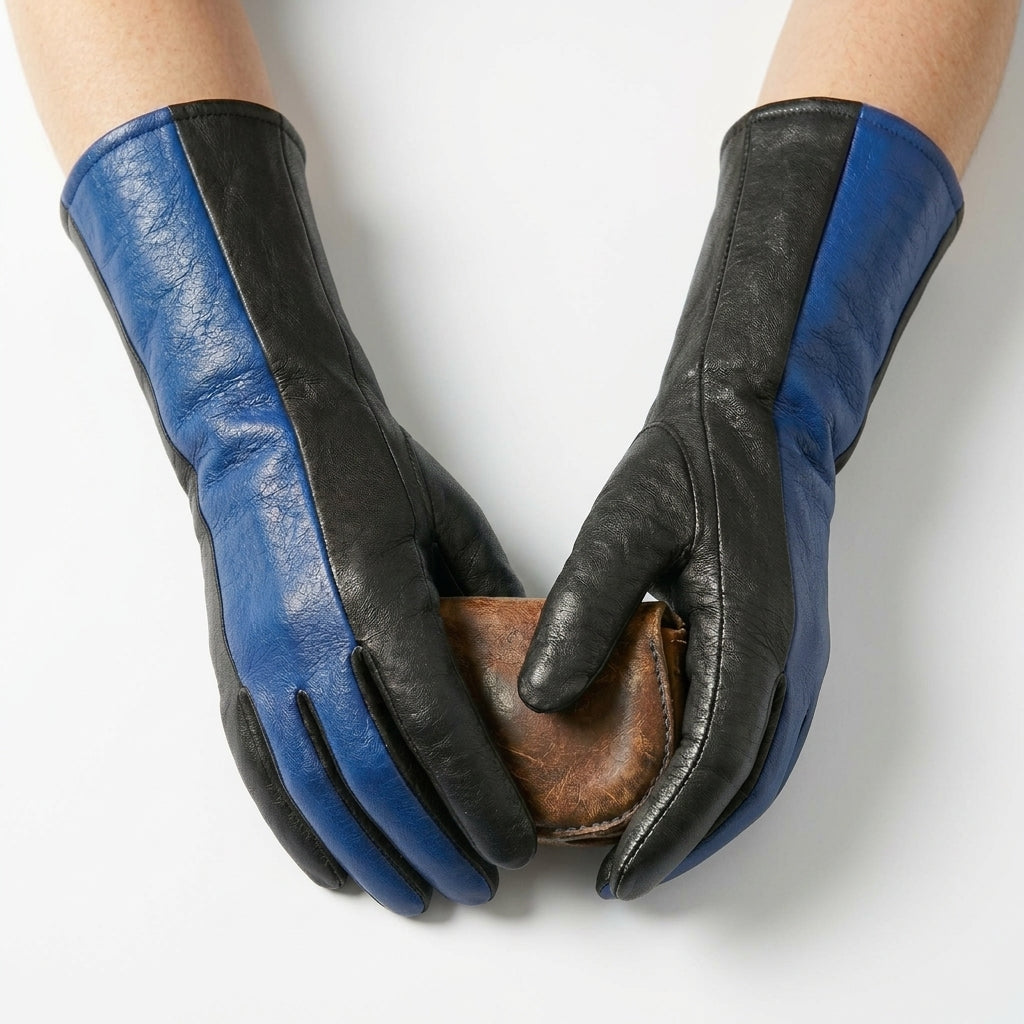 Nightwing Inspired Leather Gloves
