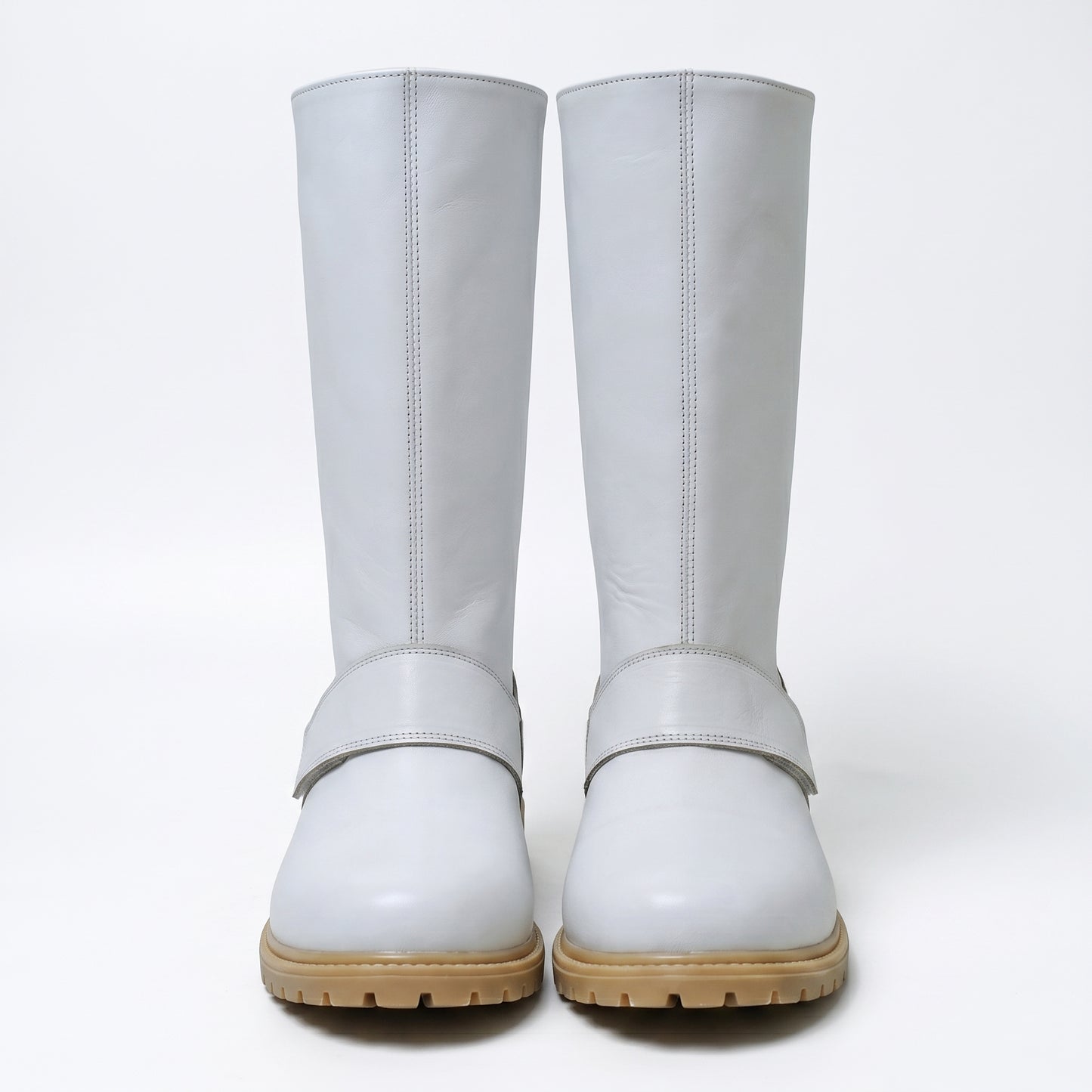 Scout Trooper Boots White Leather Men's Biker Cosplay Costume Footwear