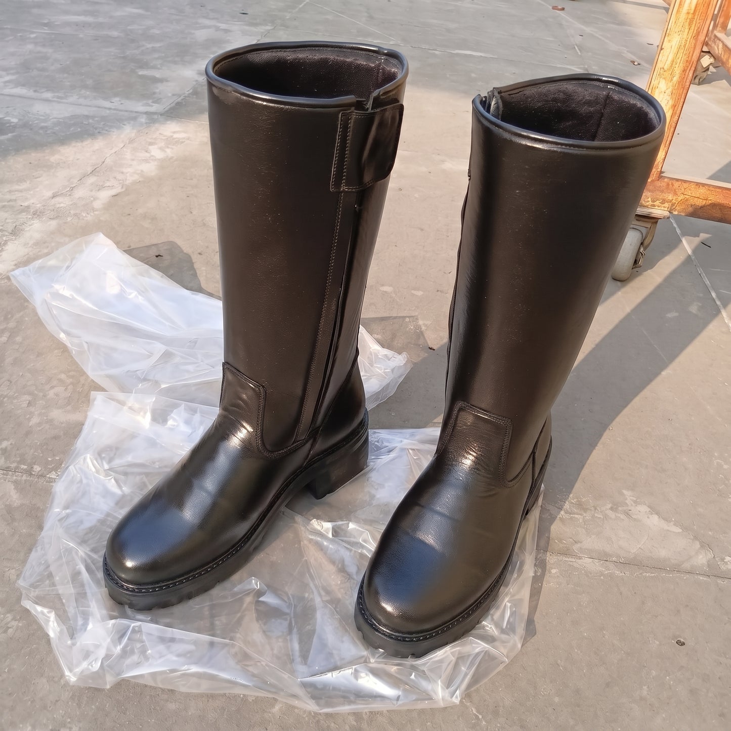 Darth Vader Cosplay Boots: Black Leather Tall Sith Lord Costume Footwear