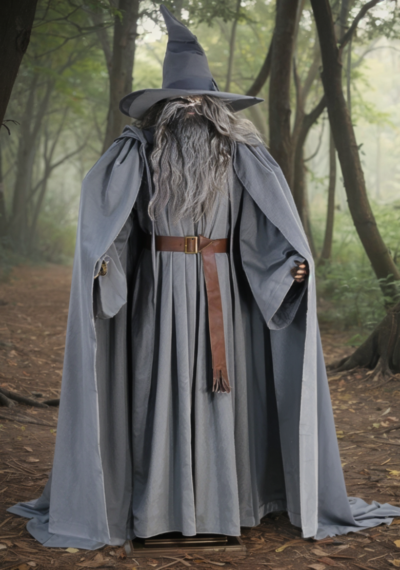 The Gandalf Cosplay Costume, Gandalf Ring Halloween Cosplay Suit, The Lord of The Rings Wool Costume