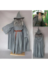 The Gandalf Cosplay Costume, Gandalf Ring Halloween Cosplay Suit, The Lord of The Rings Wool Costume