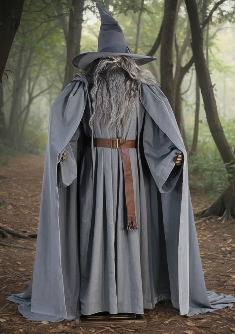 The Gandalf Cosplay Costume, Gandalf Ring Halloween Cosplay Suit, The Lord of The Rings Wool Costume