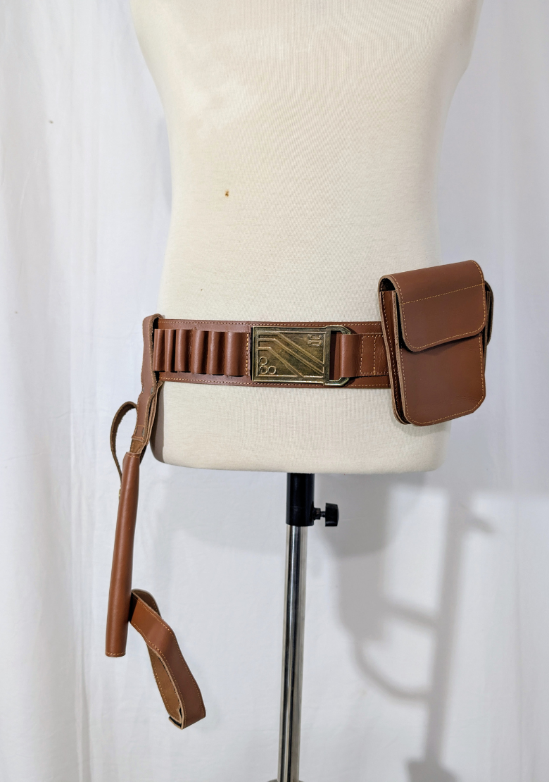 Boba Fett Leather Belt with Utility Pouch and Holster, Bounty Hunter Costume Belt, Boba Fett Utility Belt for Cosplay and LARP