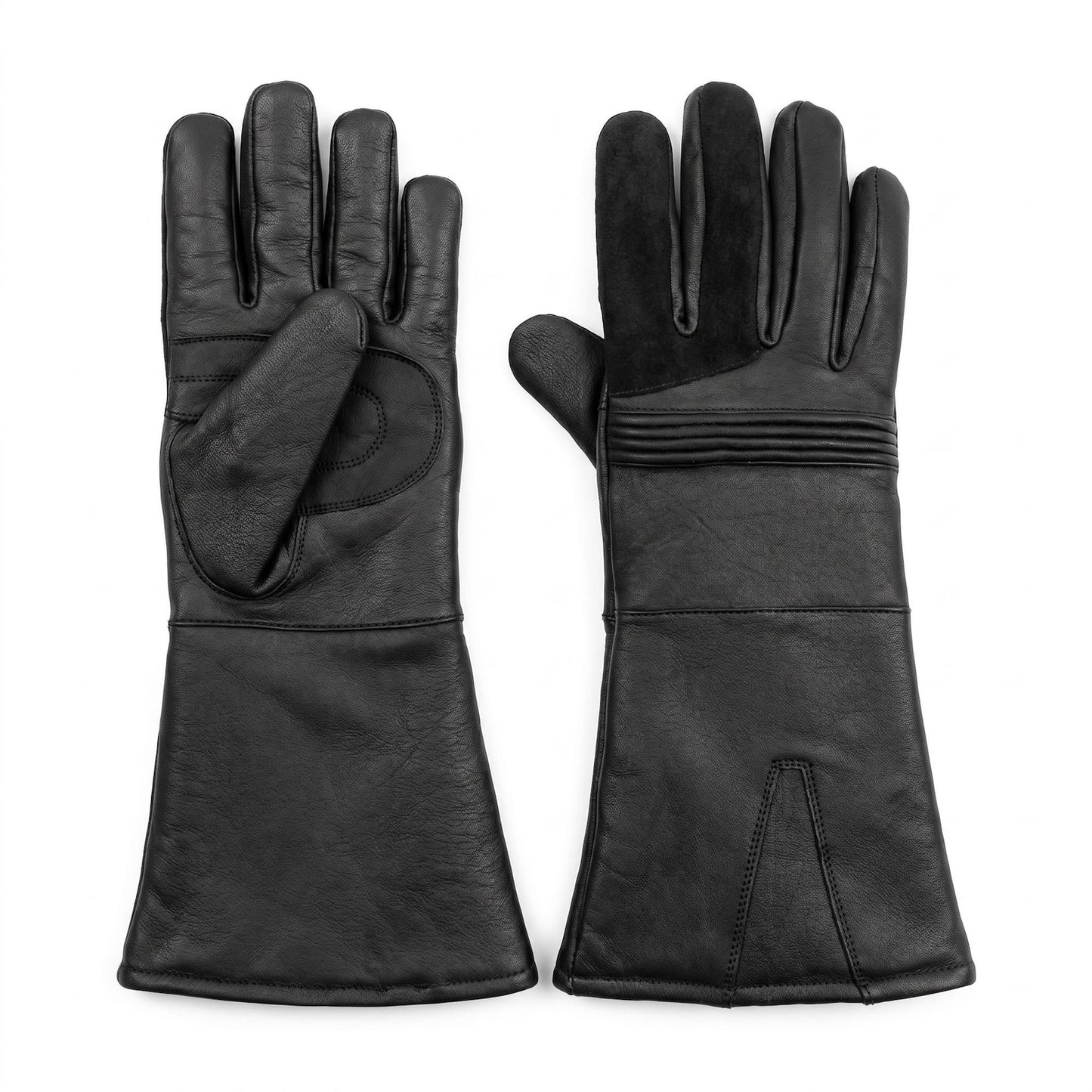 Scout Trooper Gloves Leather & Suede Black Gauntlets