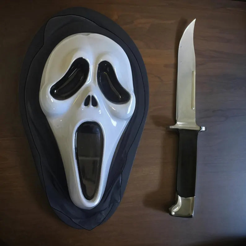 Ghost face Scream 6 Robe, Halloween Ghostface Scream Robe, Halloween Scary costumes (Mask & Knife Included)