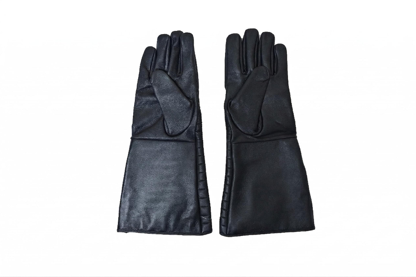Darth Vader Inspired Leather Gloves: Ribbed Sith Lord Gauntlets for Men & Women