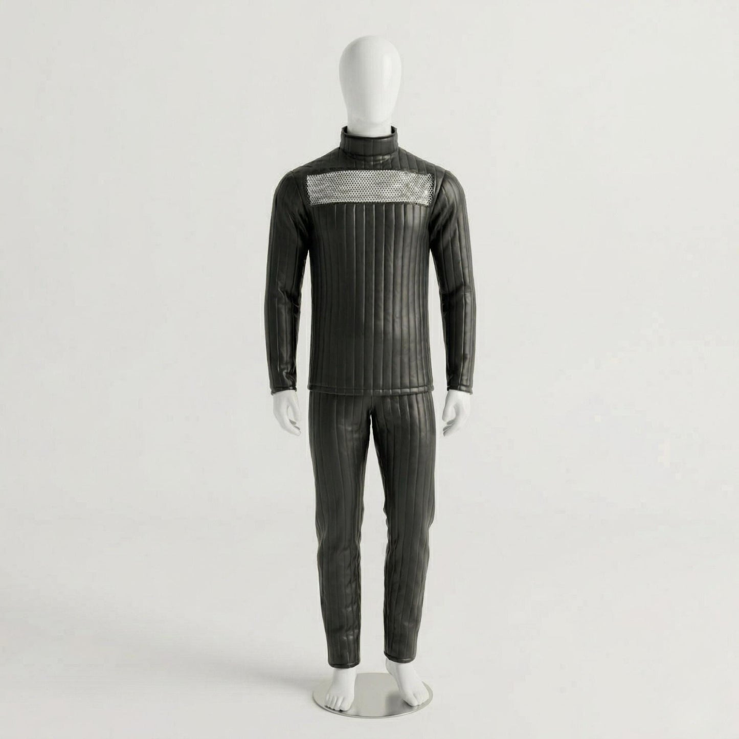 Darth Vader Leather Flight Suit – Ribbed Sith Cosplay Costume Shirt Pants