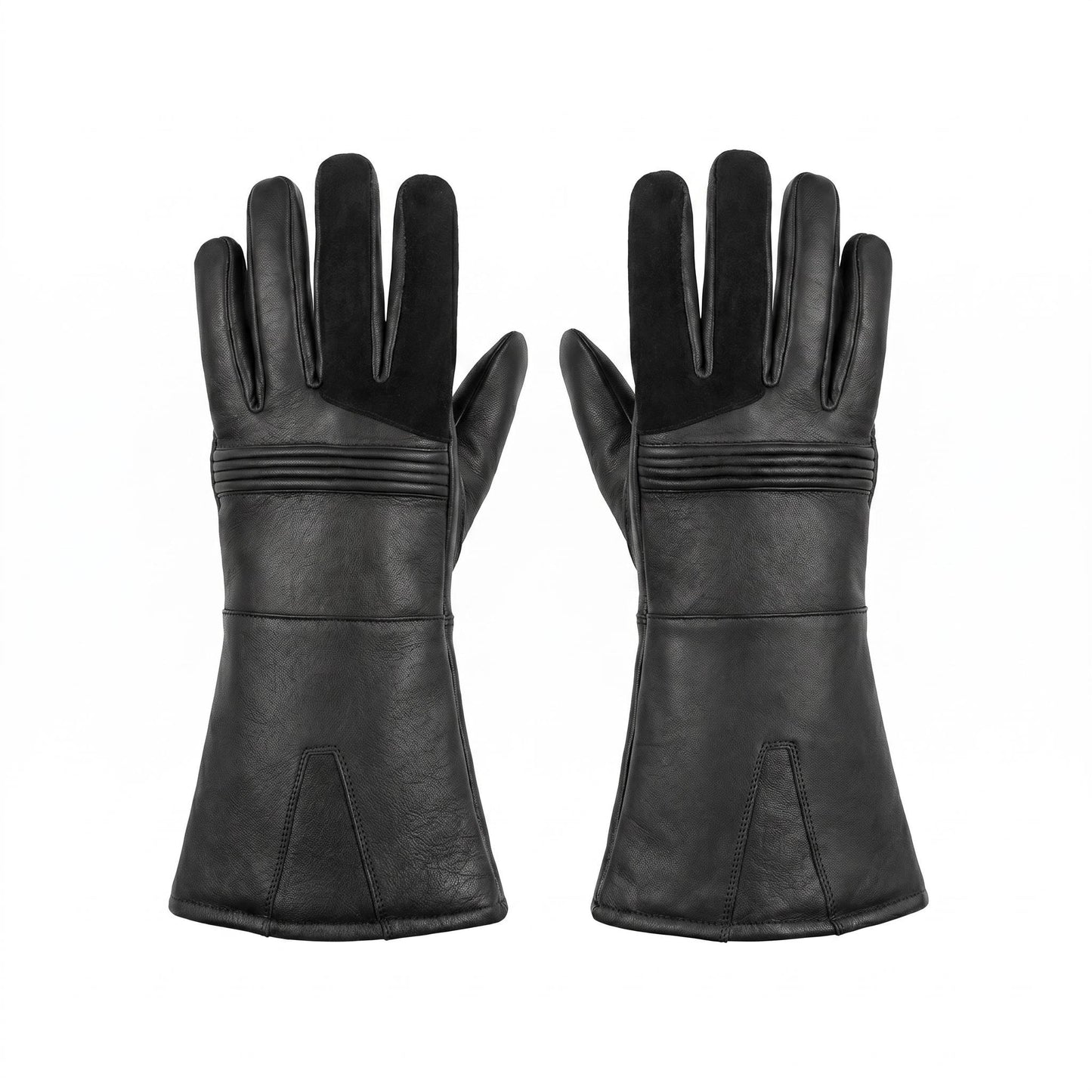 Scout Trooper Gloves Leather & Suede Black Gauntlets