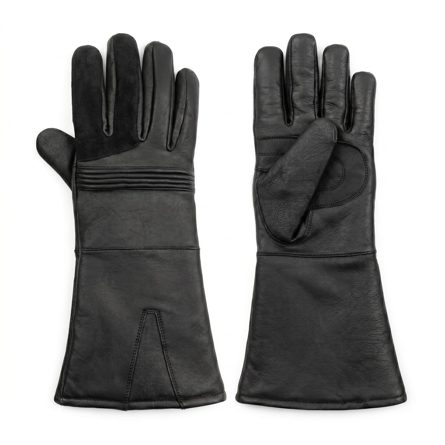 Scout Trooper Gloves Leather & Suede Black Gauntlets