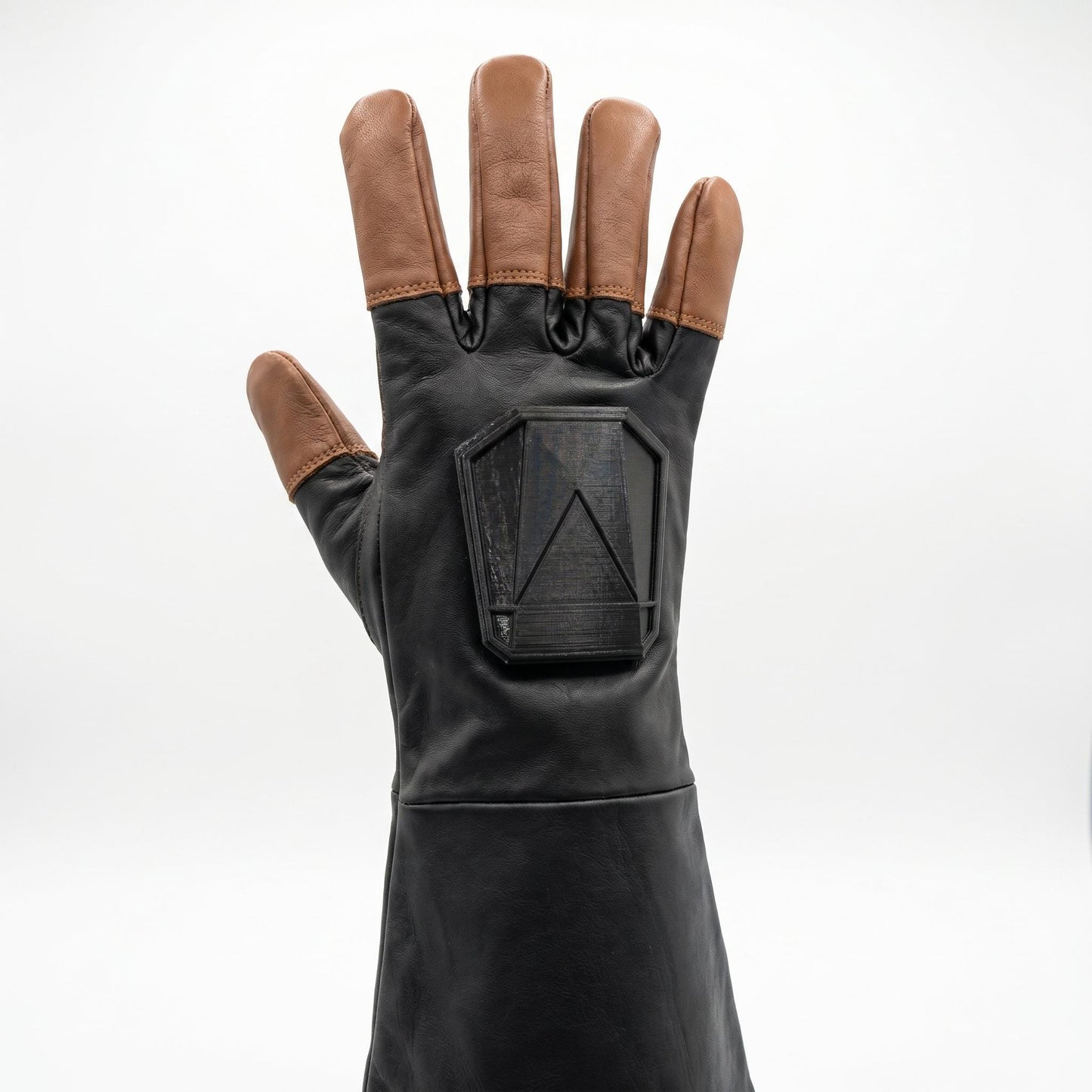 Boba Fett Gloves Mandalorian Armor Gauntlets with 3D Armor Plate Screen Accurate Star Wars Bounty Hunter Leather Cosplay Costume Prop