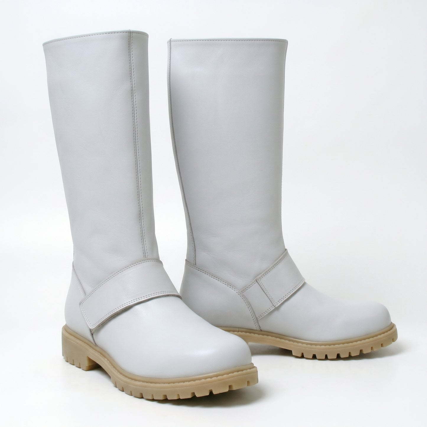 Scout Trooper Boots White Leather Men's Biker Cosplay Costume Footwear