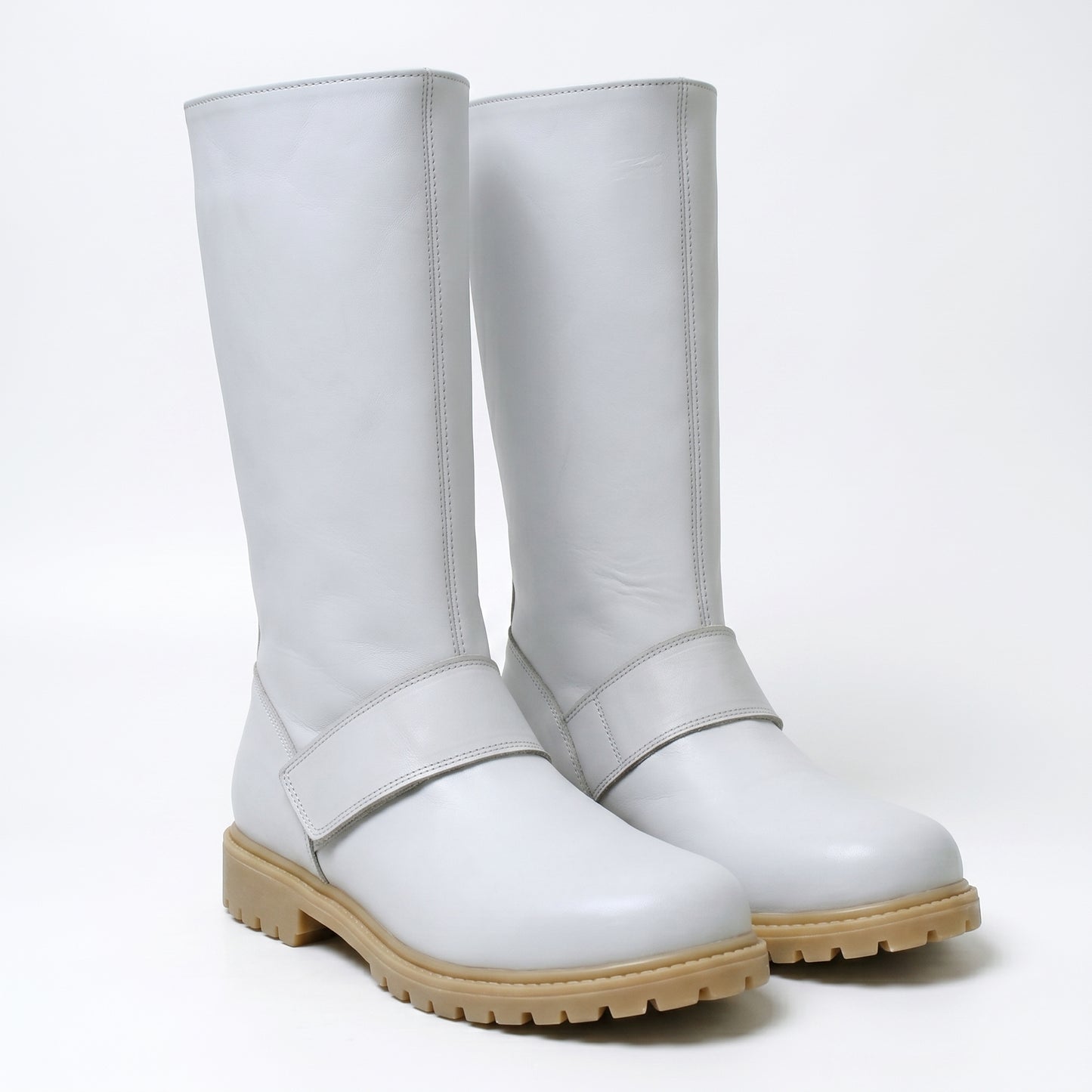 Scout Trooper Boots White Leather Men's Biker Cosplay Costume Footwear