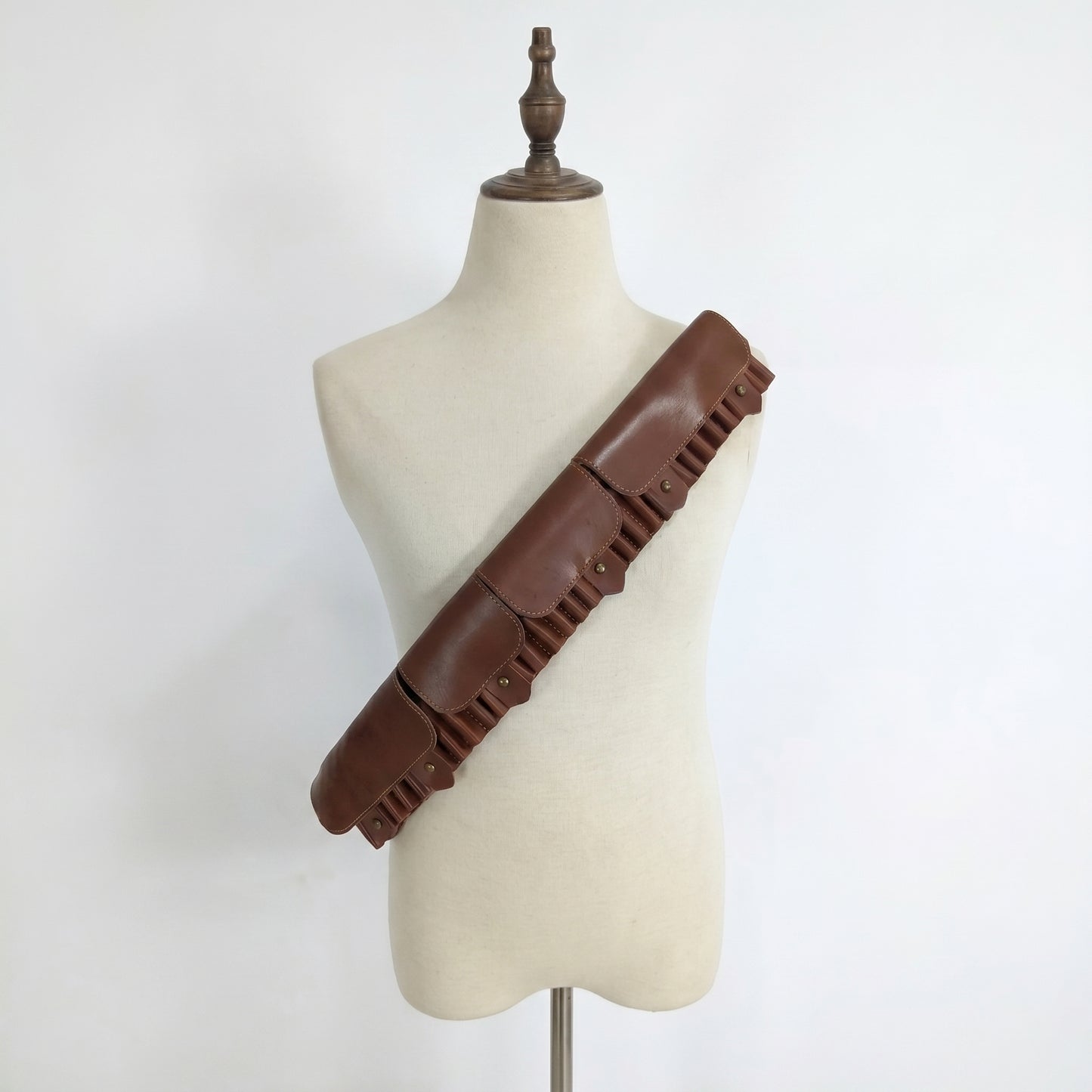 Jawa Inspired Desert Scavenger Costume | Handmade Jute Robe with Dual Leather Bandoliers | Star Wars Inspired Cosplay Outfit